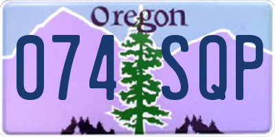 OR license plate 074SQP