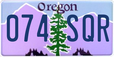 OR license plate 074SQR