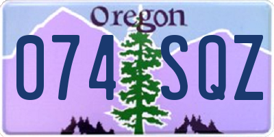 OR license plate 074SQZ