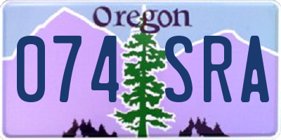 OR license plate 074SRA