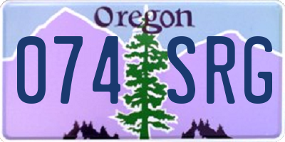 OR license plate 074SRG