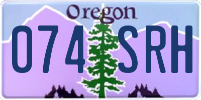 OR license plate 074SRH