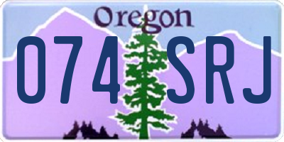 OR license plate 074SRJ