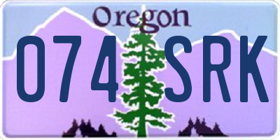 OR license plate 074SRK