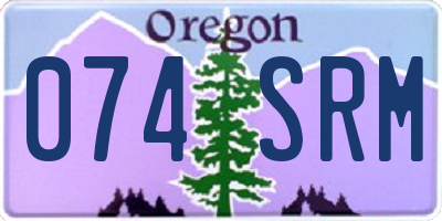 OR license plate 074SRM