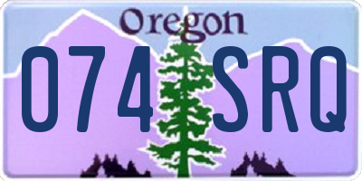 OR license plate 074SRQ