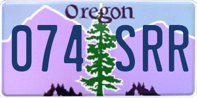OR license plate 074SRR
