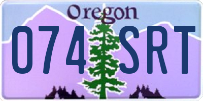 OR license plate 074SRT