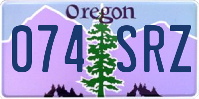 OR license plate 074SRZ