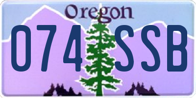 OR license plate 074SSB