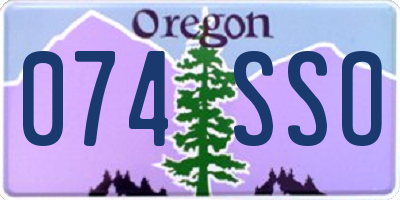 OR license plate 074SSO