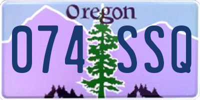 OR license plate 074SSQ