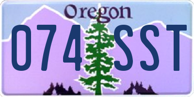 OR license plate 074SST