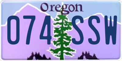 OR license plate 074SSW