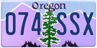 OR license plate 074SSX