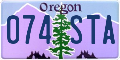 OR license plate 074STA