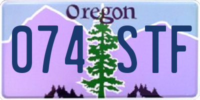OR license plate 074STF
