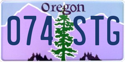 OR license plate 074STG