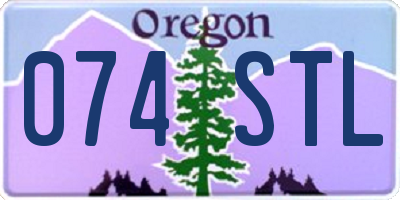 OR license plate 074STL