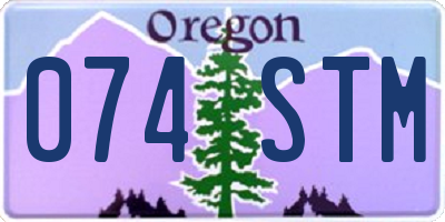 OR license plate 074STM