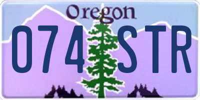 OR license plate 074STR