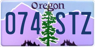 OR license plate 074STZ