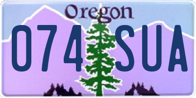 OR license plate 074SUA