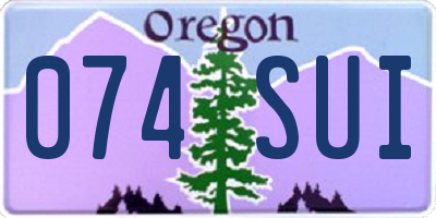 OR license plate 074SUI