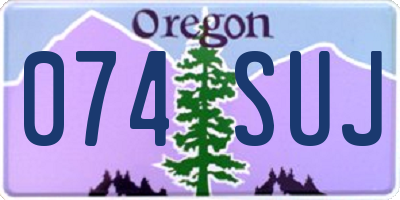 OR license plate 074SUJ