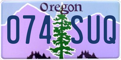 OR license plate 074SUQ