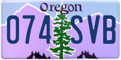 OR license plate 074SVB