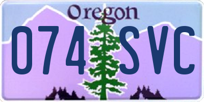 OR license plate 074SVC