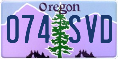OR license plate 074SVD