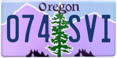OR license plate 074SVI