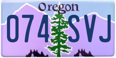 OR license plate 074SVJ