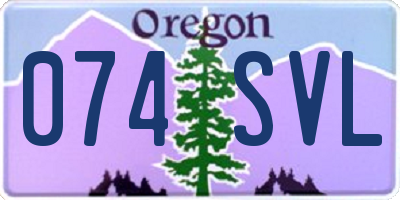 OR license plate 074SVL