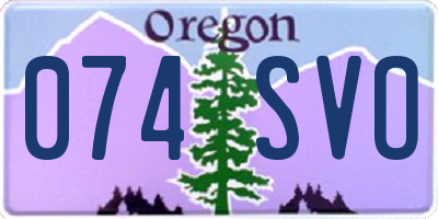 OR license plate 074SVO