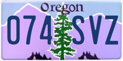 OR license plate 074SVZ