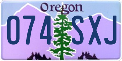 OR license plate 074SXJ