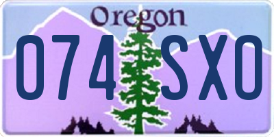 OR license plate 074SXO