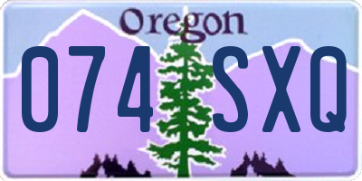 OR license plate 074SXQ