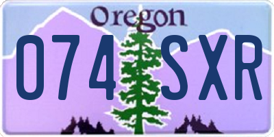 OR license plate 074SXR