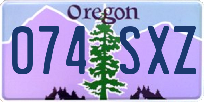 OR license plate 074SXZ