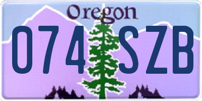 OR license plate 074SZB
