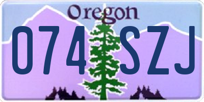 OR license plate 074SZJ