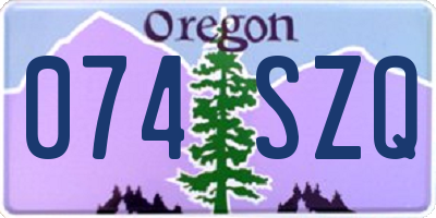 OR license plate 074SZQ