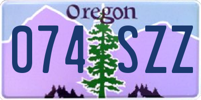 OR license plate 074SZZ