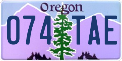 OR license plate 074TAE