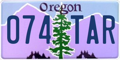 OR license plate 074TAR