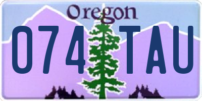 OR license plate 074TAU